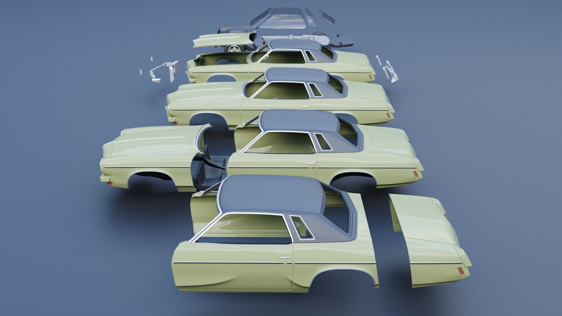 Oldsmobile Cutlass Supreme 1973  3D print model_13