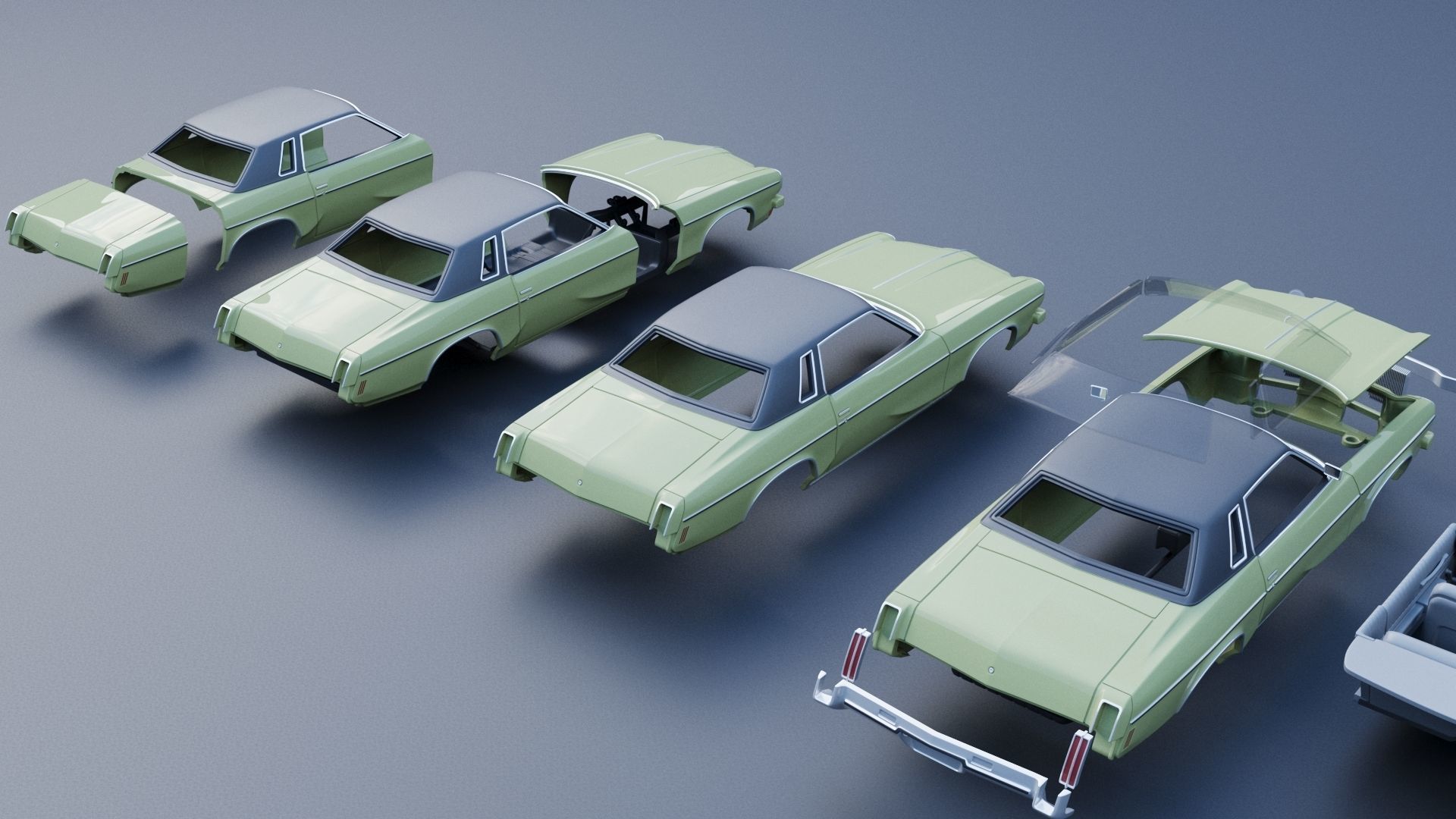 Oldsmobile Cutlass Supreme 1973  3D print model_15