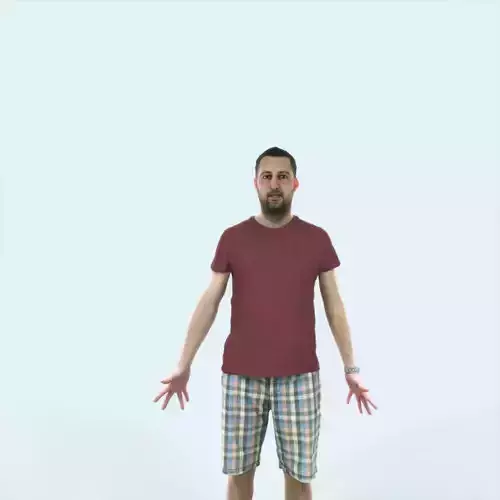 Portrait K Animated Rigged Summer Casual Man