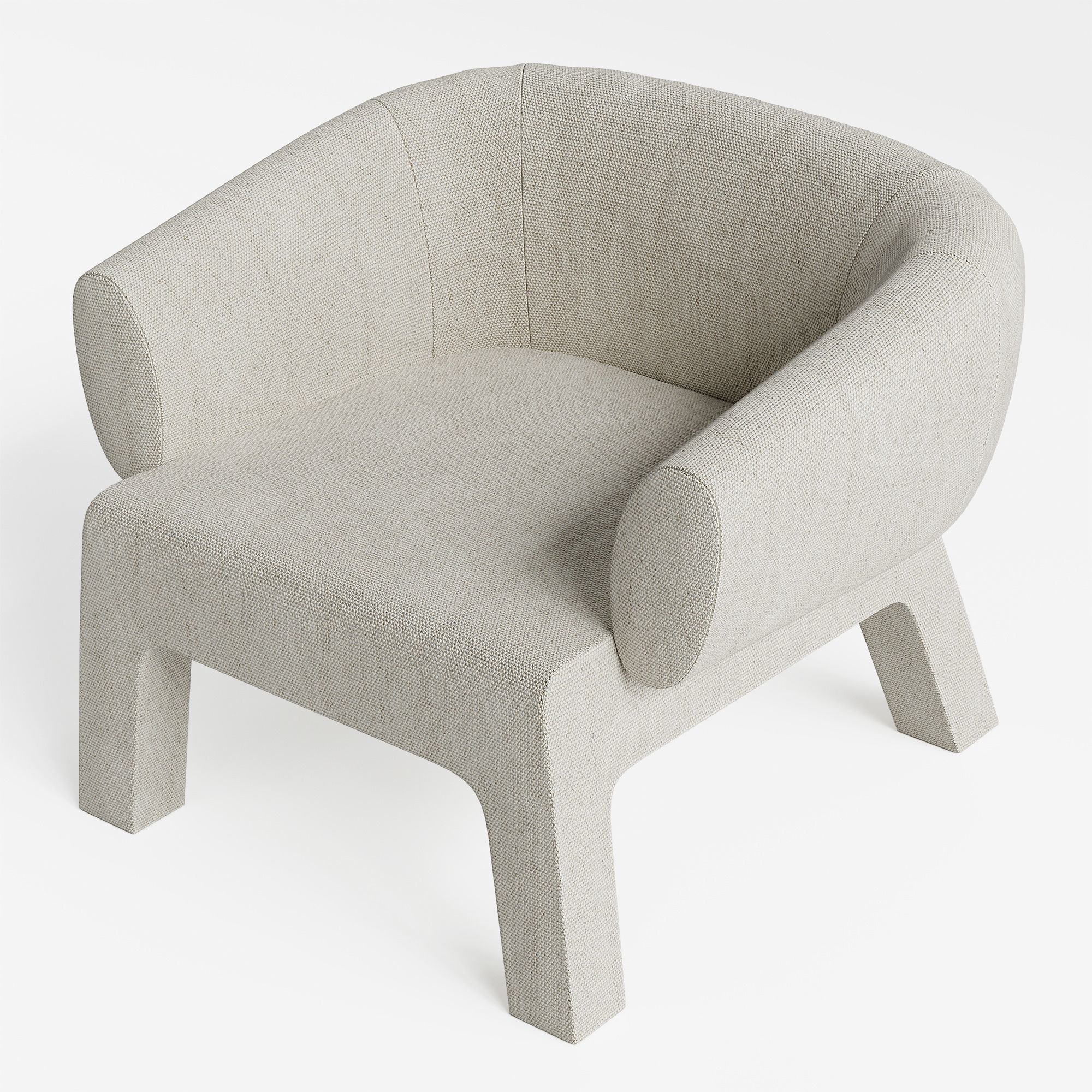 Armchair Lola Casamilano Low-poly 3D model_4