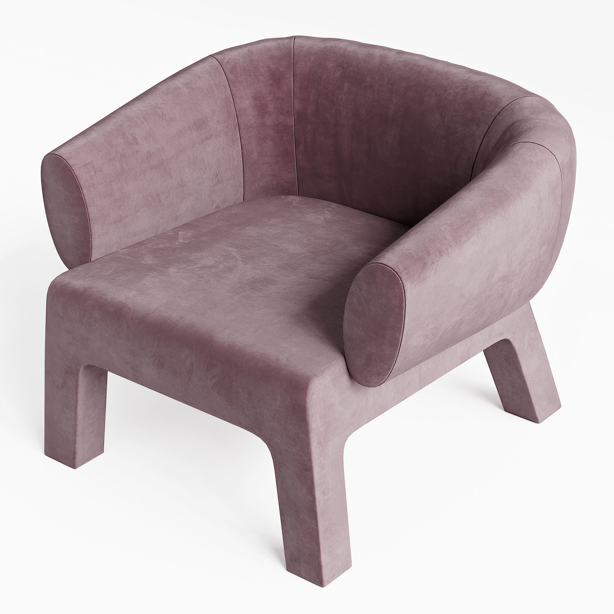 Armchair Lola Casamilano Low-poly 3D model_3