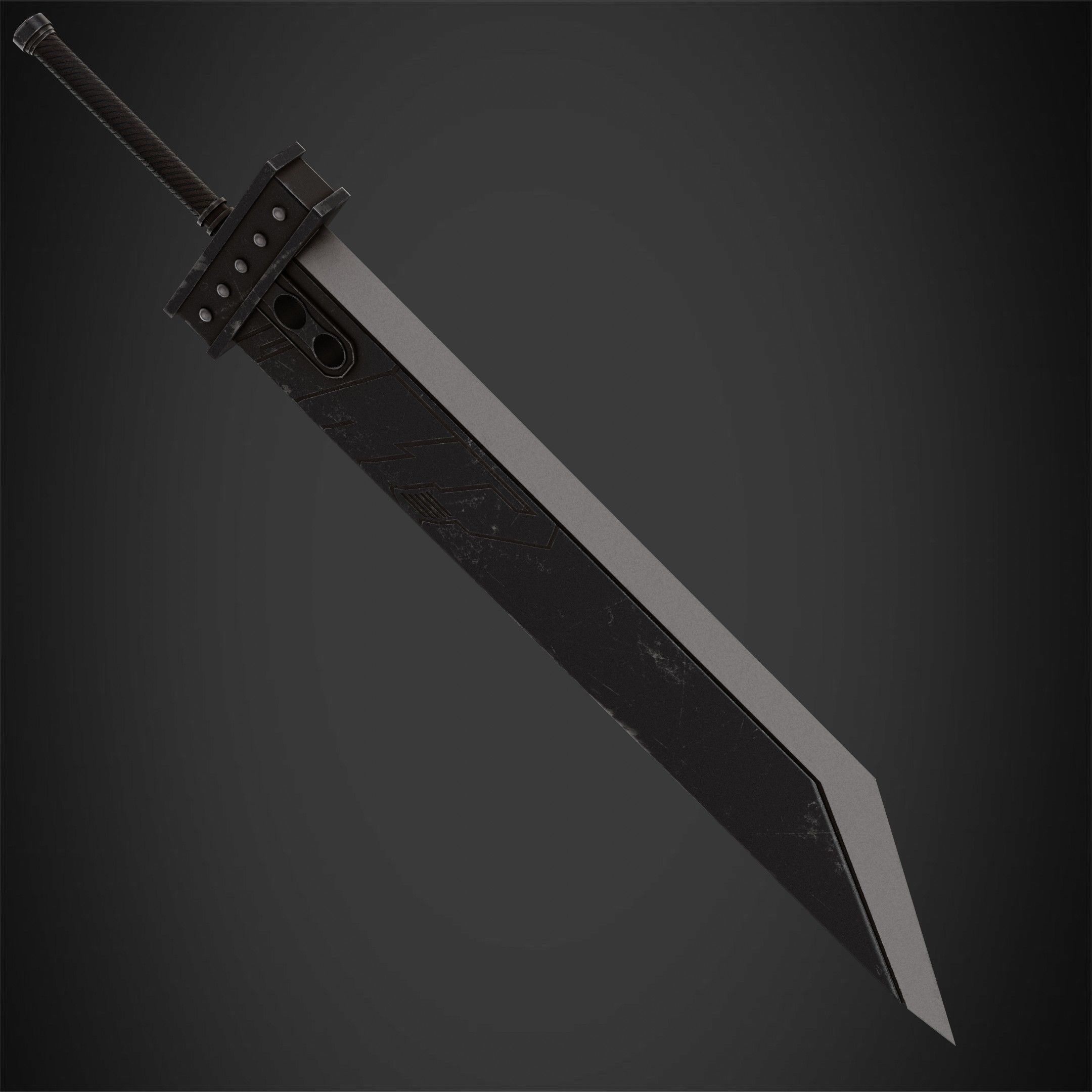 Final Fantasy VII Cloud Buster Sword for Cosplay 3D print model_7