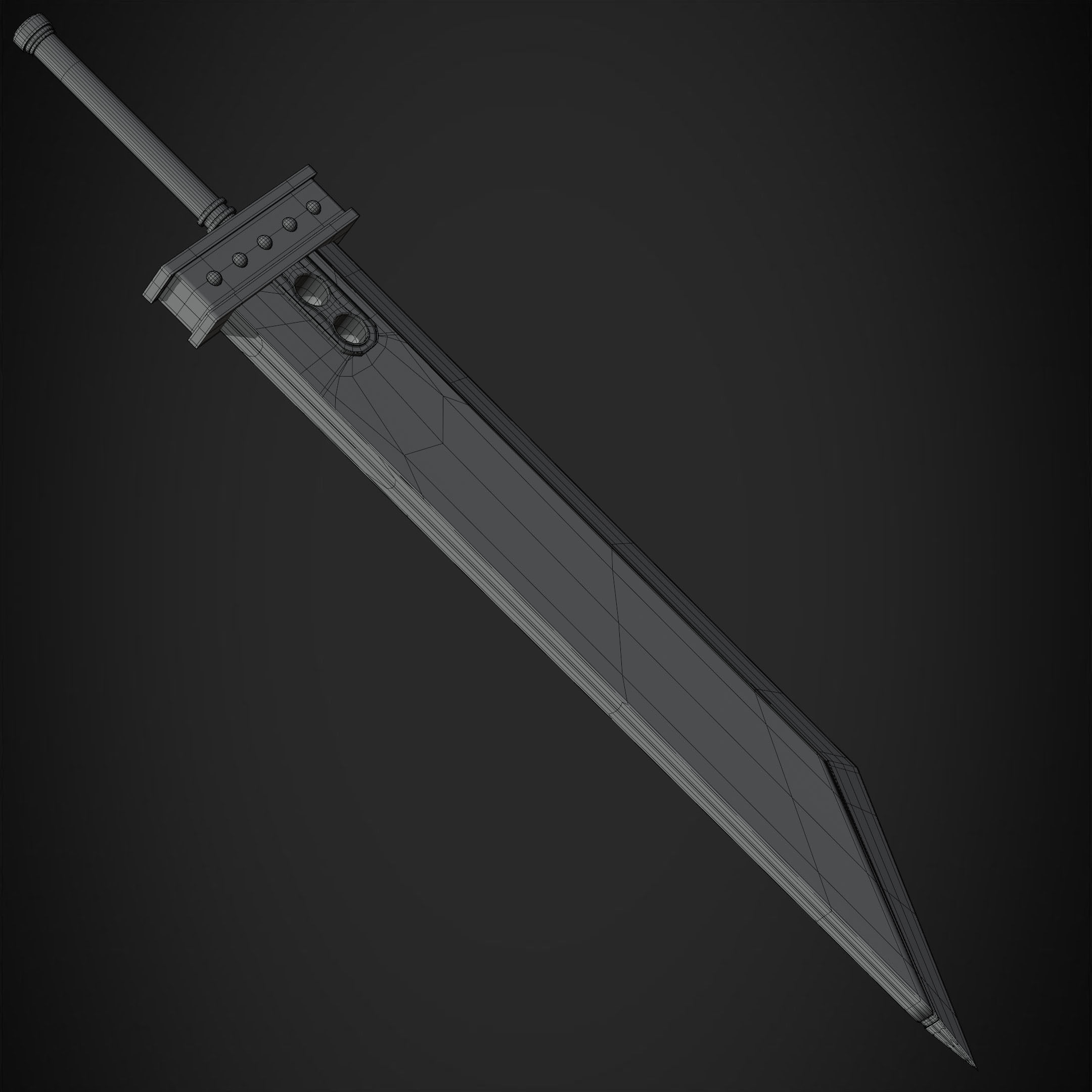 Final Fantasy VII Cloud Buster Sword for Cosplay 3D print model_19