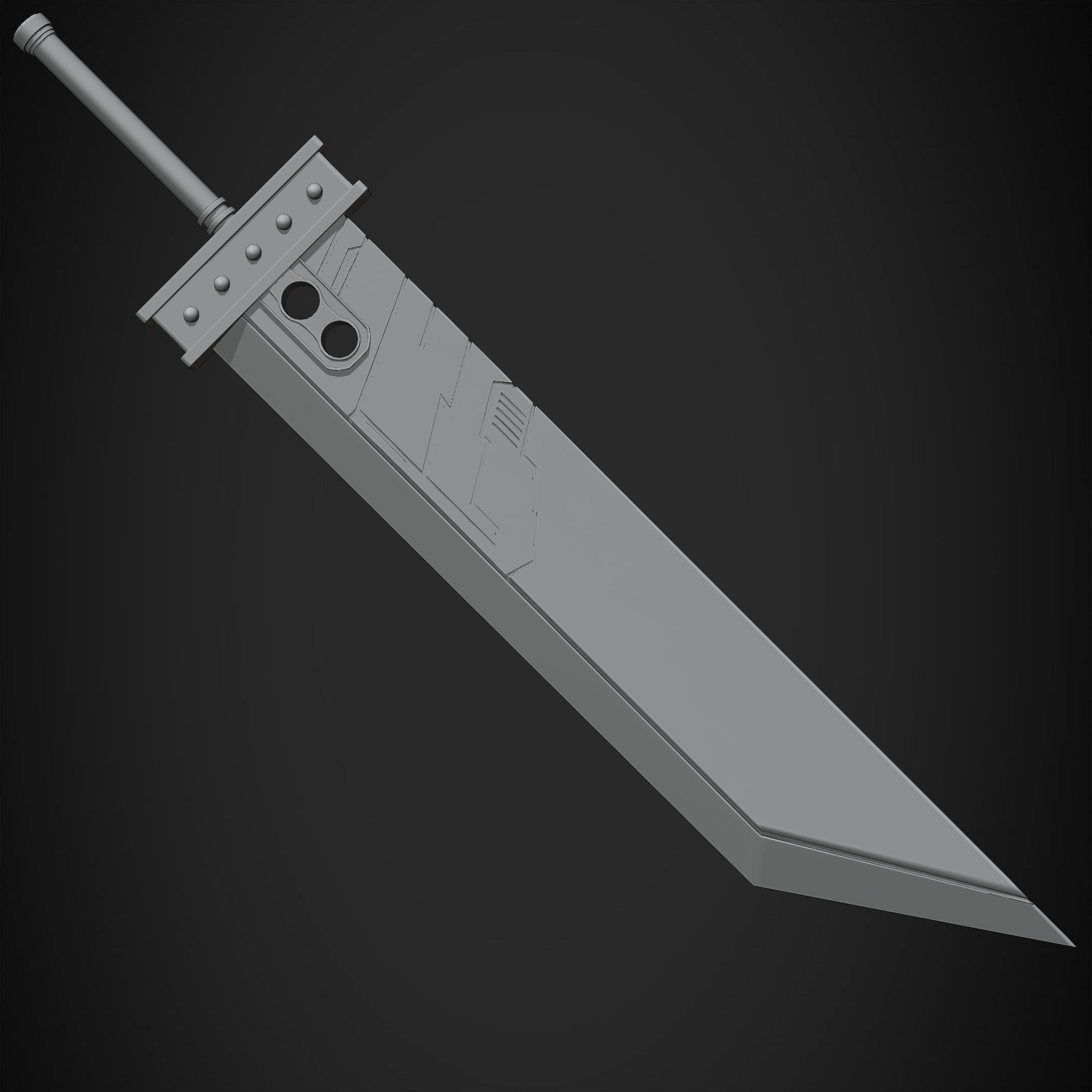 Final Fantasy VII Cloud Buster Sword for Cosplay 3D print model_14