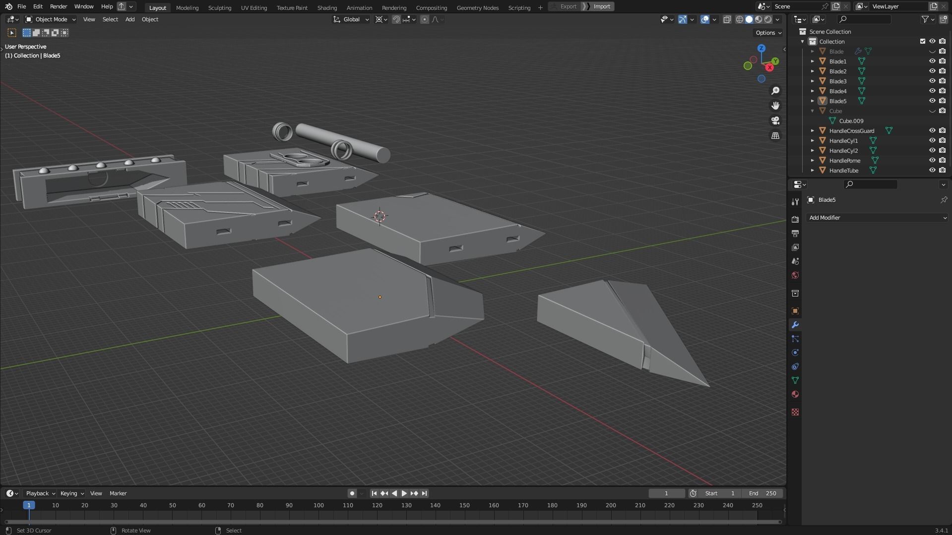 Final Fantasy VII Cloud Buster Sword for Cosplay 3D print model_12