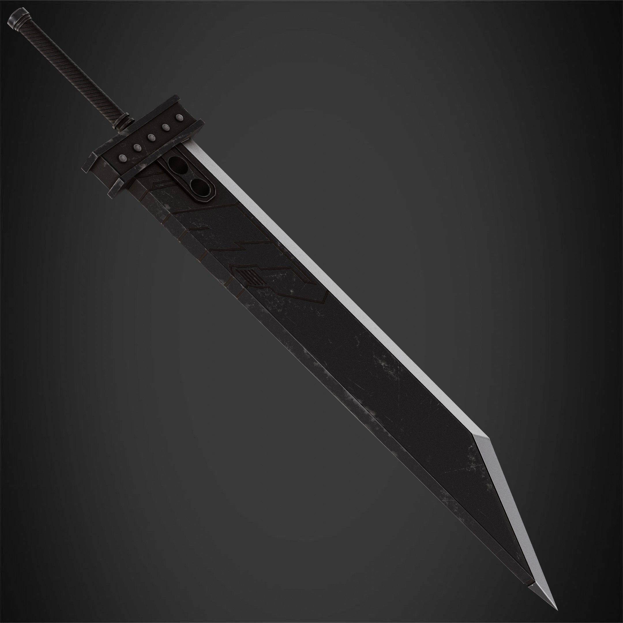 Final Fantasy VII Cloud Buster Sword for Cosplay 3D print model_5