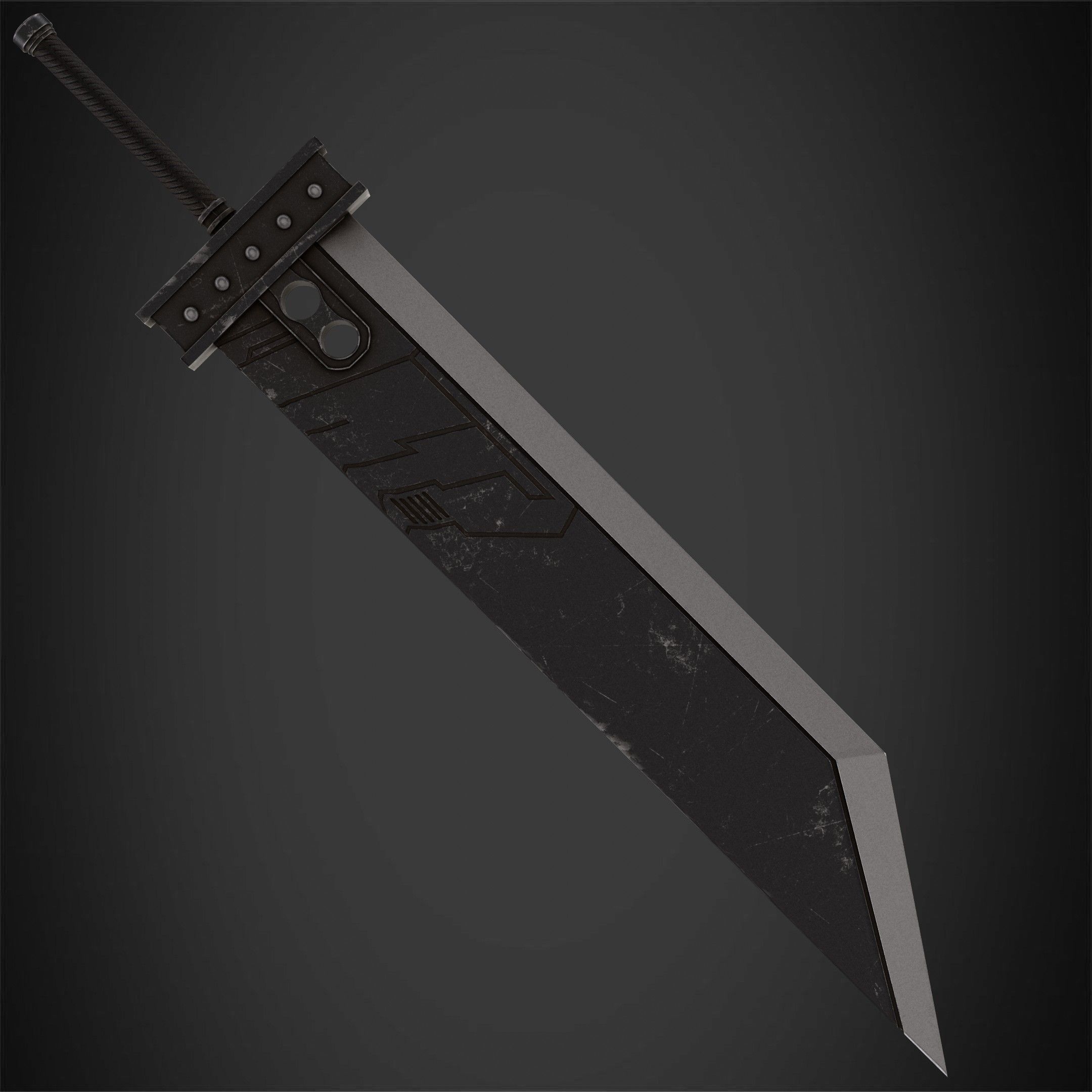Final Fantasy VII Cloud Buster Sword for Cosplay 3D print model_6