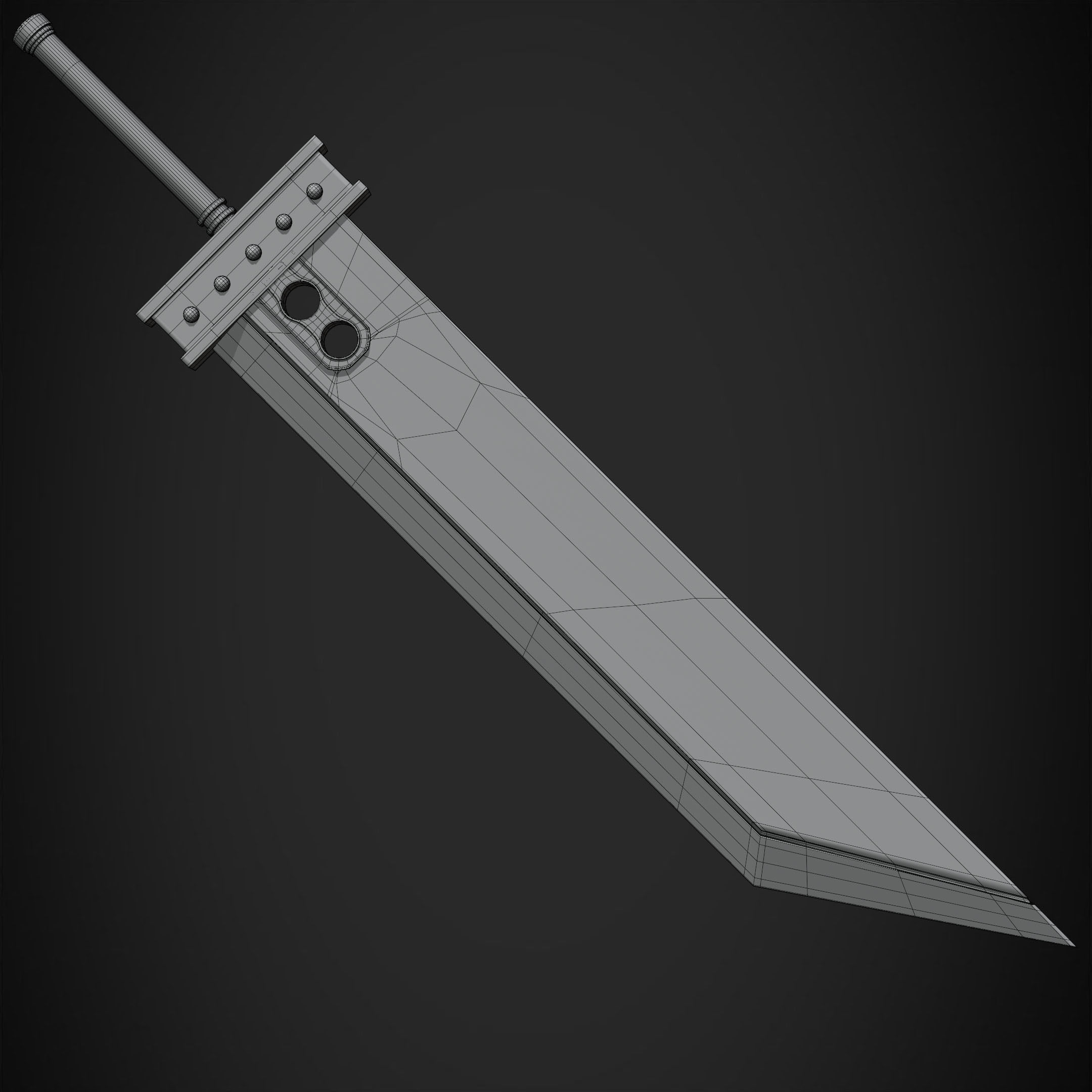 Final Fantasy VII Cloud Buster Sword for Cosplay 3D print model_13