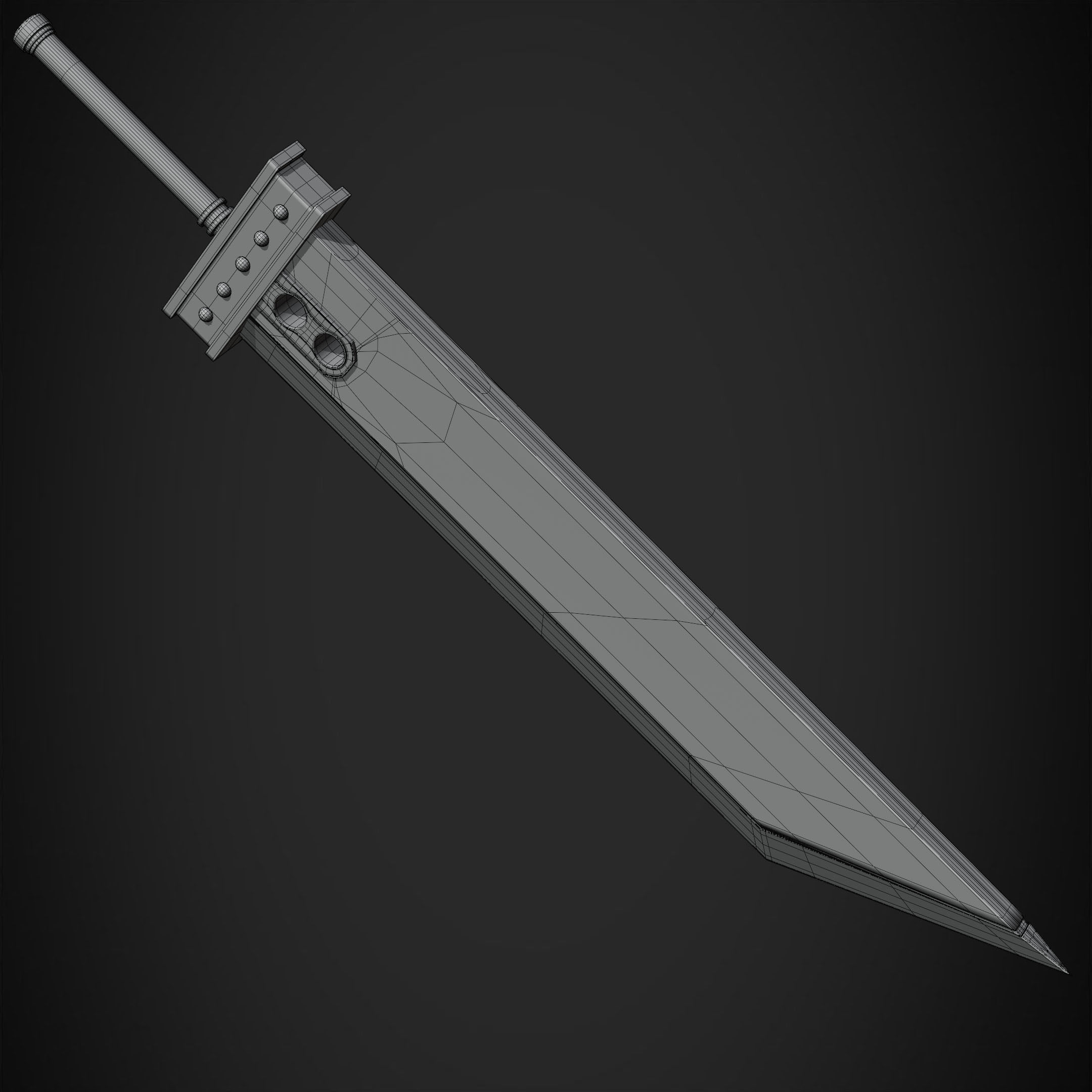 Final Fantasy VII Cloud Buster Sword for Cosplay 3D print model_15