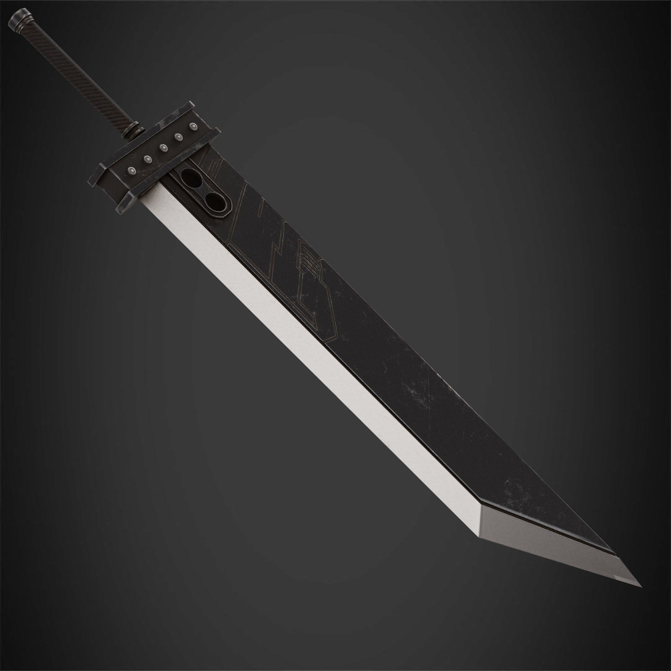 Final Fantasy VII Cloud Buster Sword for Cosplay 3D print model_9
