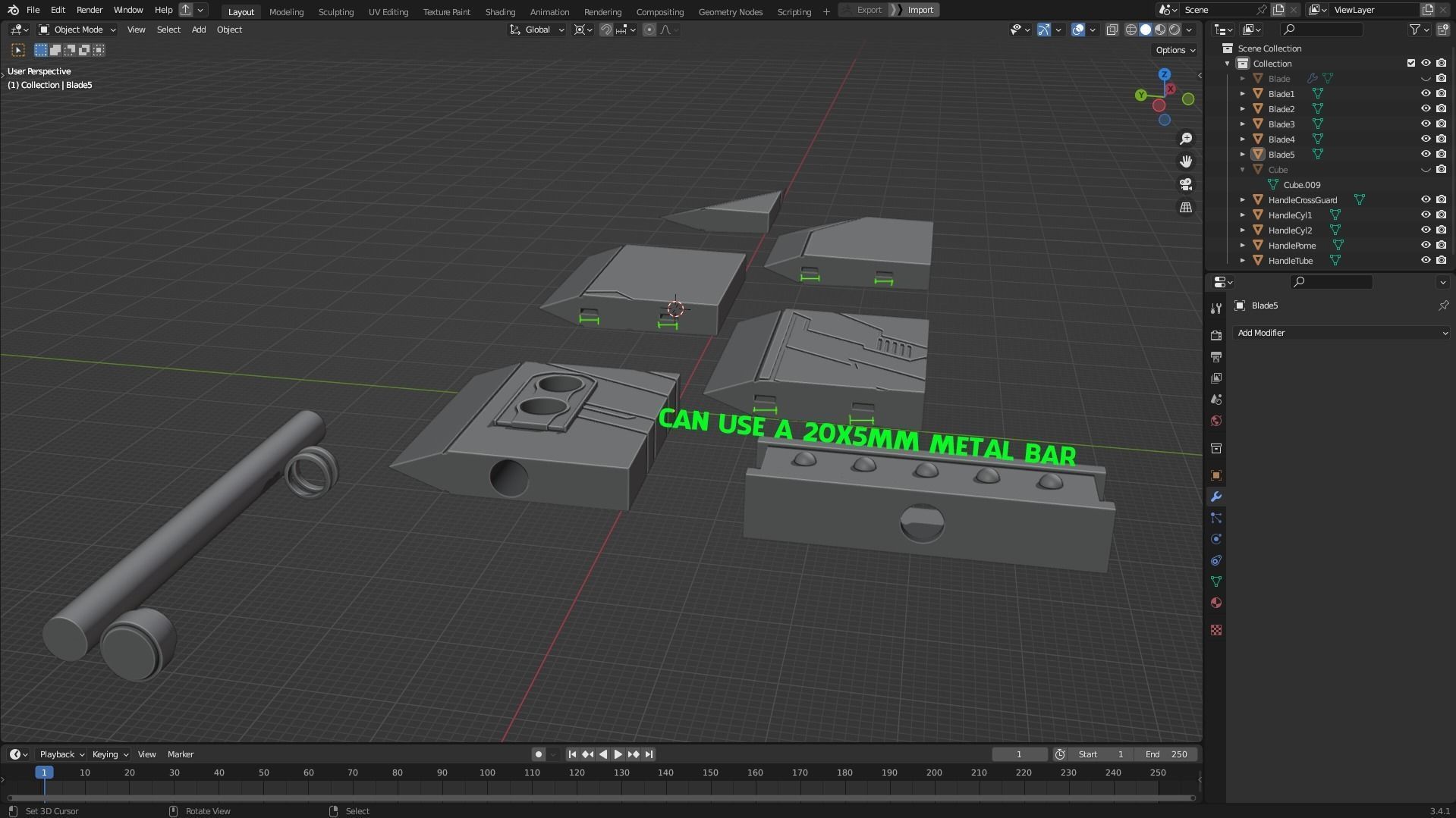 Final Fantasy VII Cloud Buster Sword for Cosplay 3D print model_11