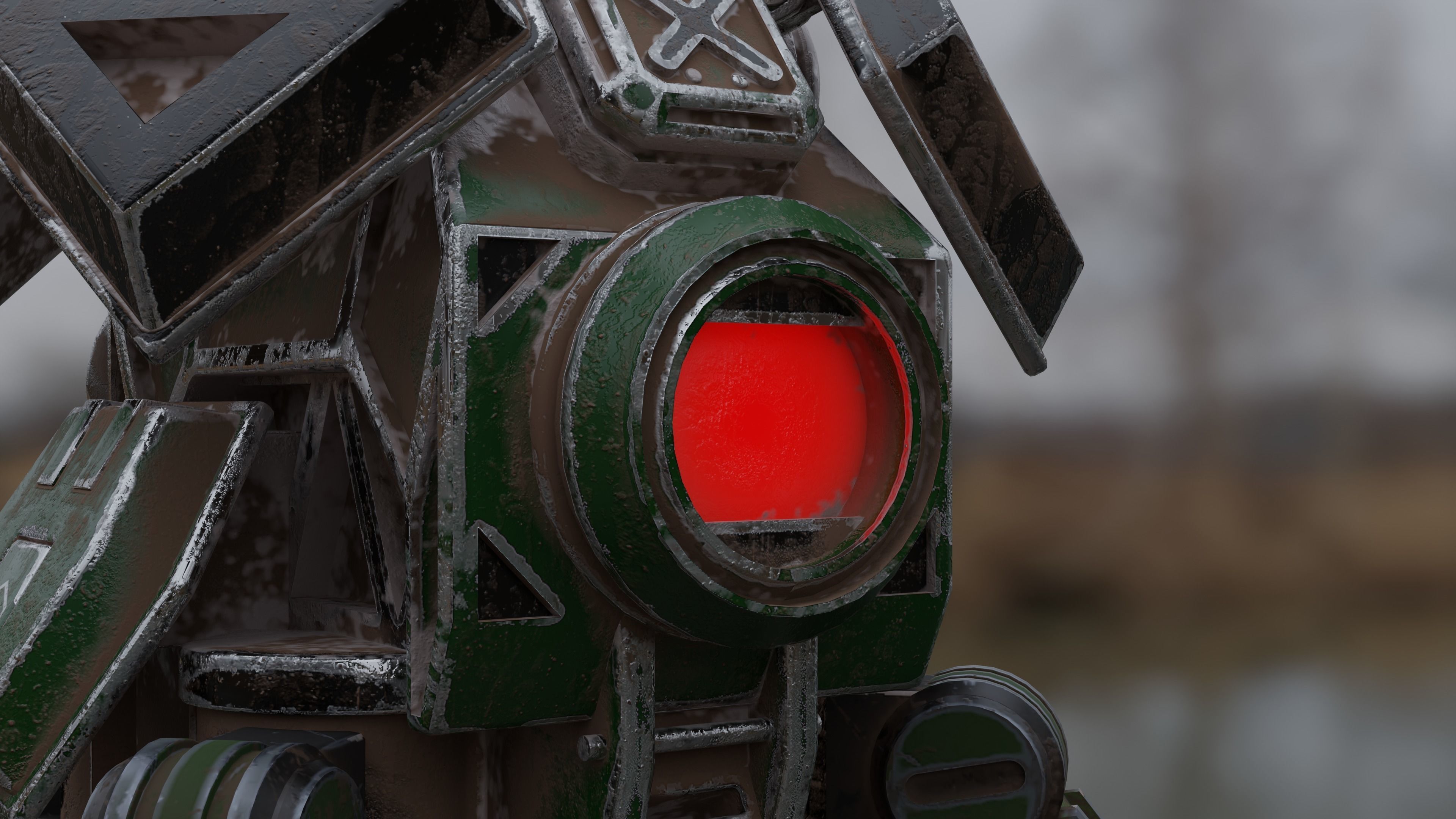 Robot Scout Low-poly 3D model_3