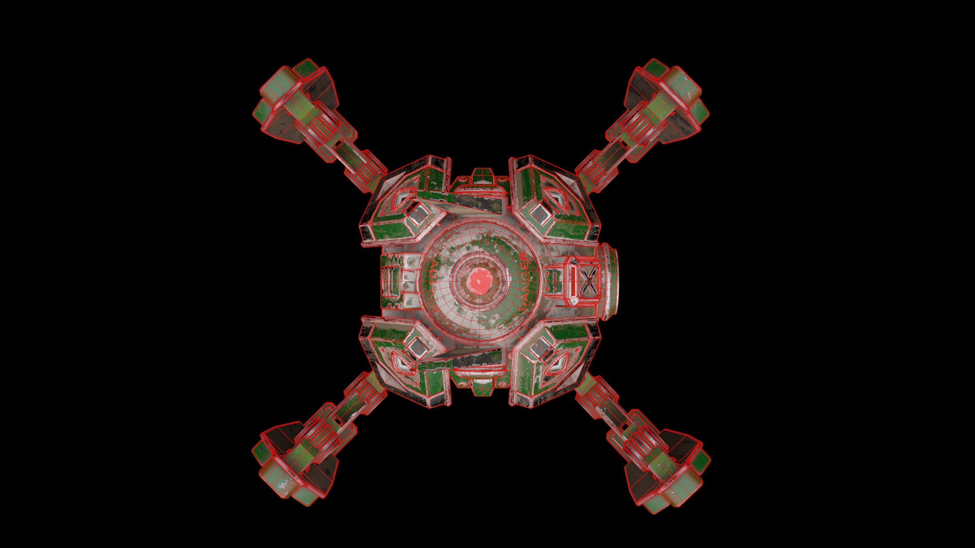 Robot Scout Low-poly 3D model_20