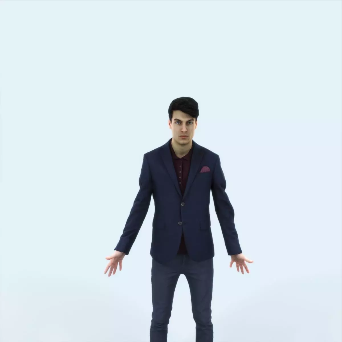 Prime K Animated Rigged Casual Man Low-poly 3D model