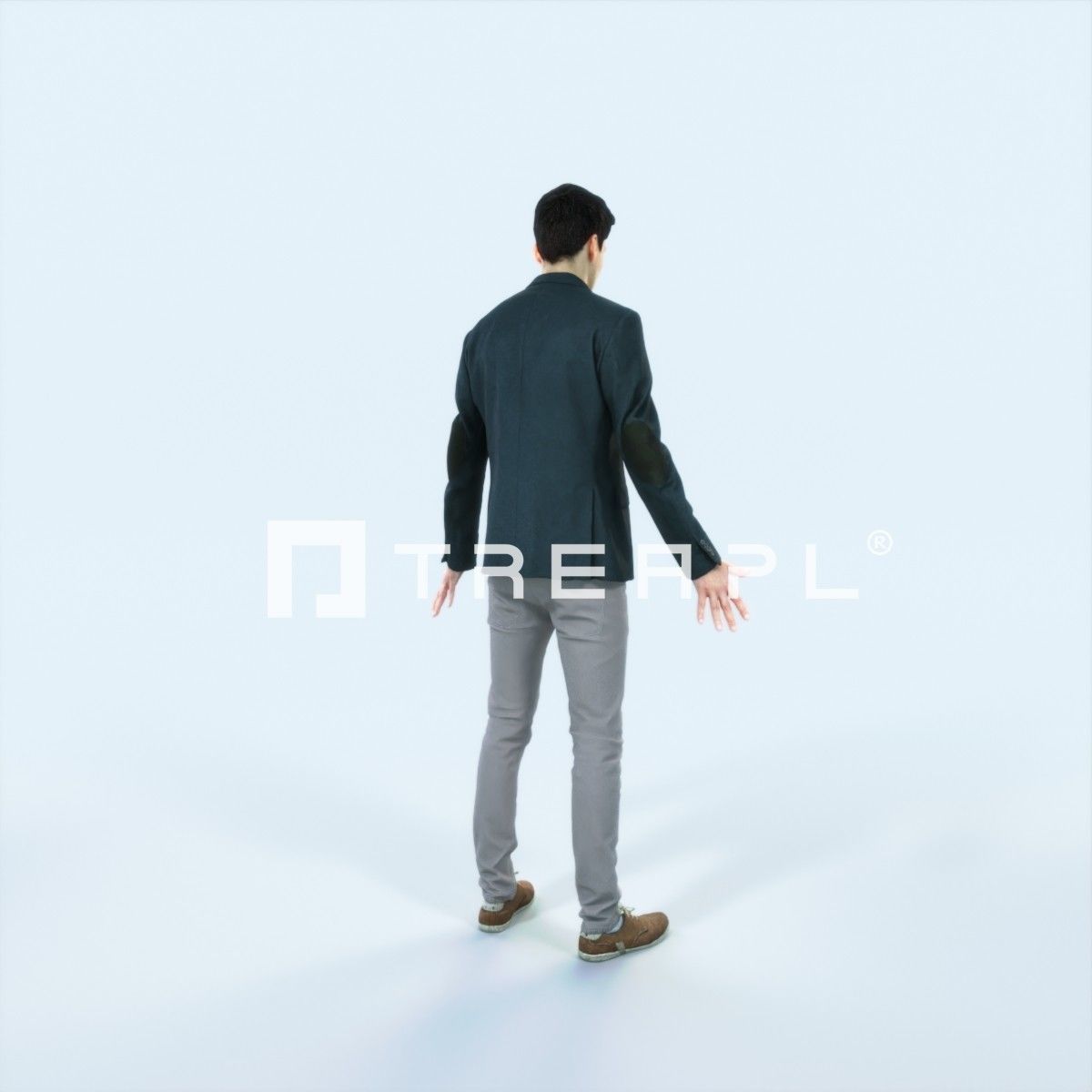 Prime J Animated Rigged Casual Man Low-poly 3D model_3