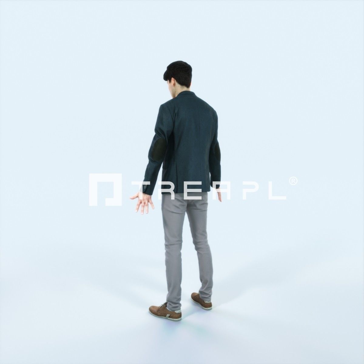 Prime J Animated Rigged Casual Man Low-poly 3D model_4