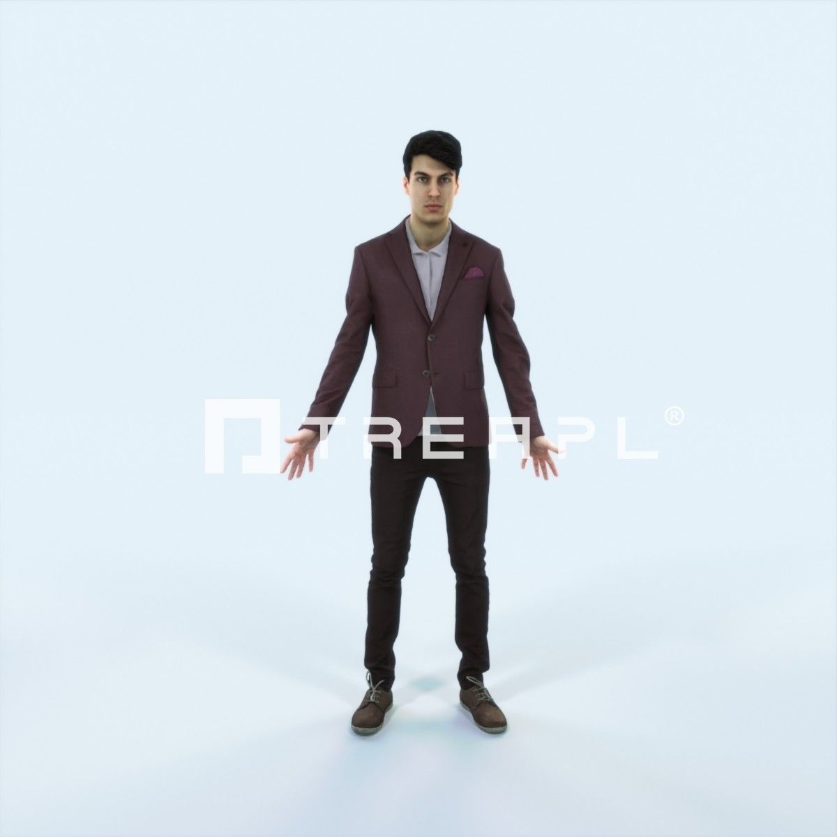 Prime I Animated Rigged Casual Man Low-poly 3D model_1