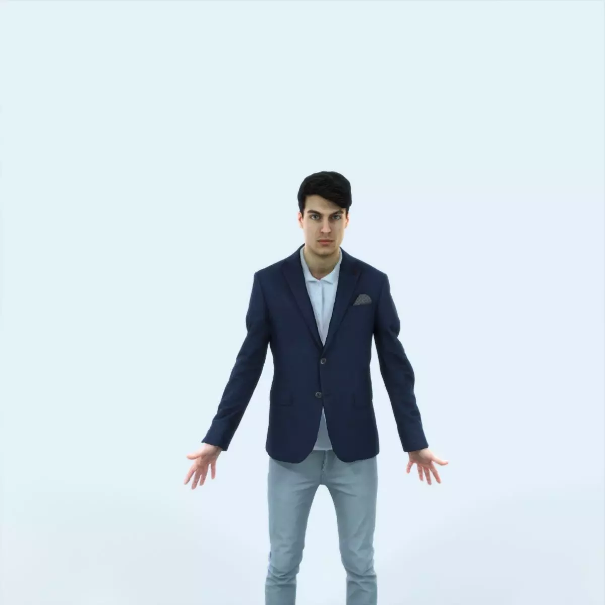 Prime G Animated Rigged Casual Man Low-poly 3D model_0