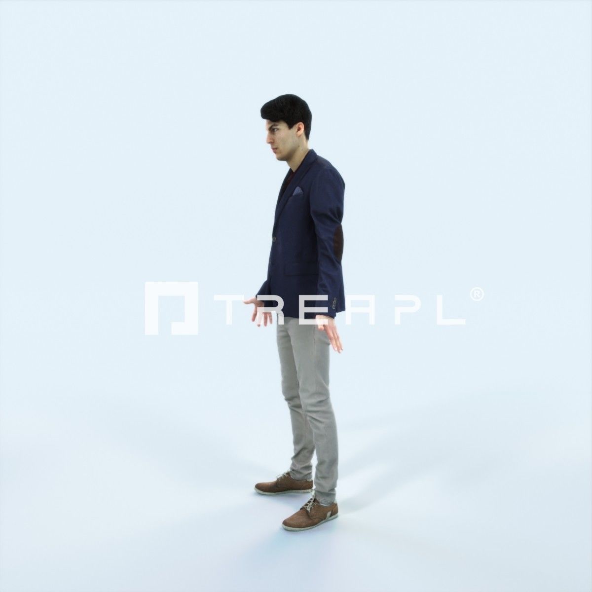 Prime E Animated Rigged Casual Man Low-poly 3D model_5