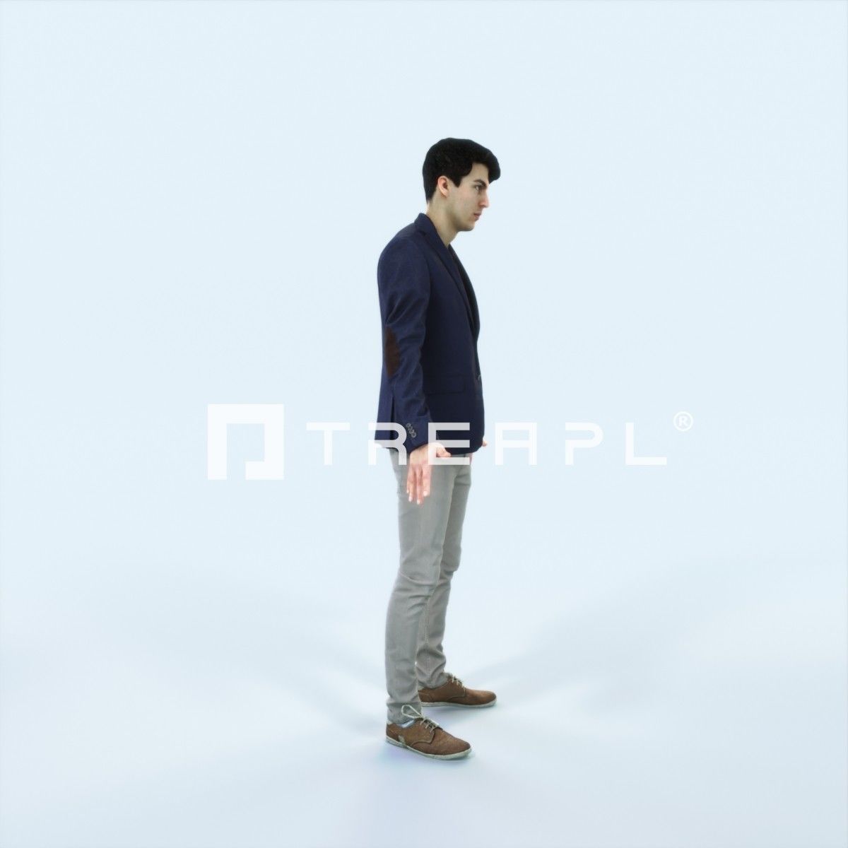 Prime E Animated Rigged Casual Man Low-poly 3D model_2