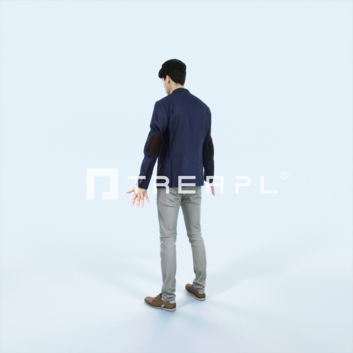 Prime E Animated Rigged Casual Man Low-poly 3D model_4