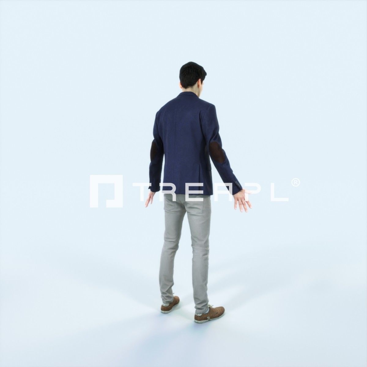 Prime E Animated Rigged Casual Man Low-poly 3D model_3