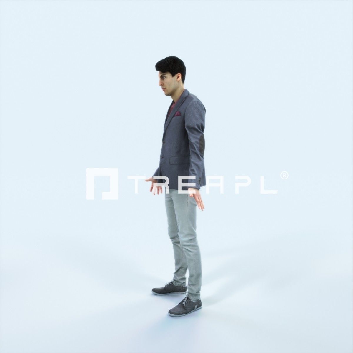 Prime D Animated Rigged Casual Man Low-poly 3D model_5