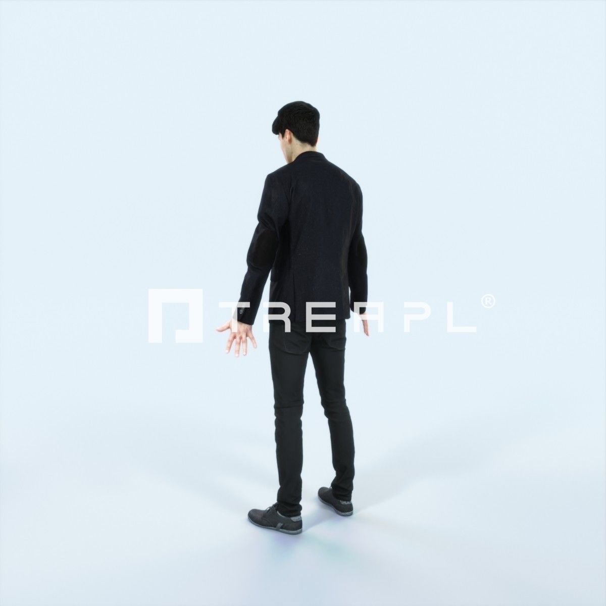 Prime B Animated Rigged Casual Man Low-poly 3D model_4