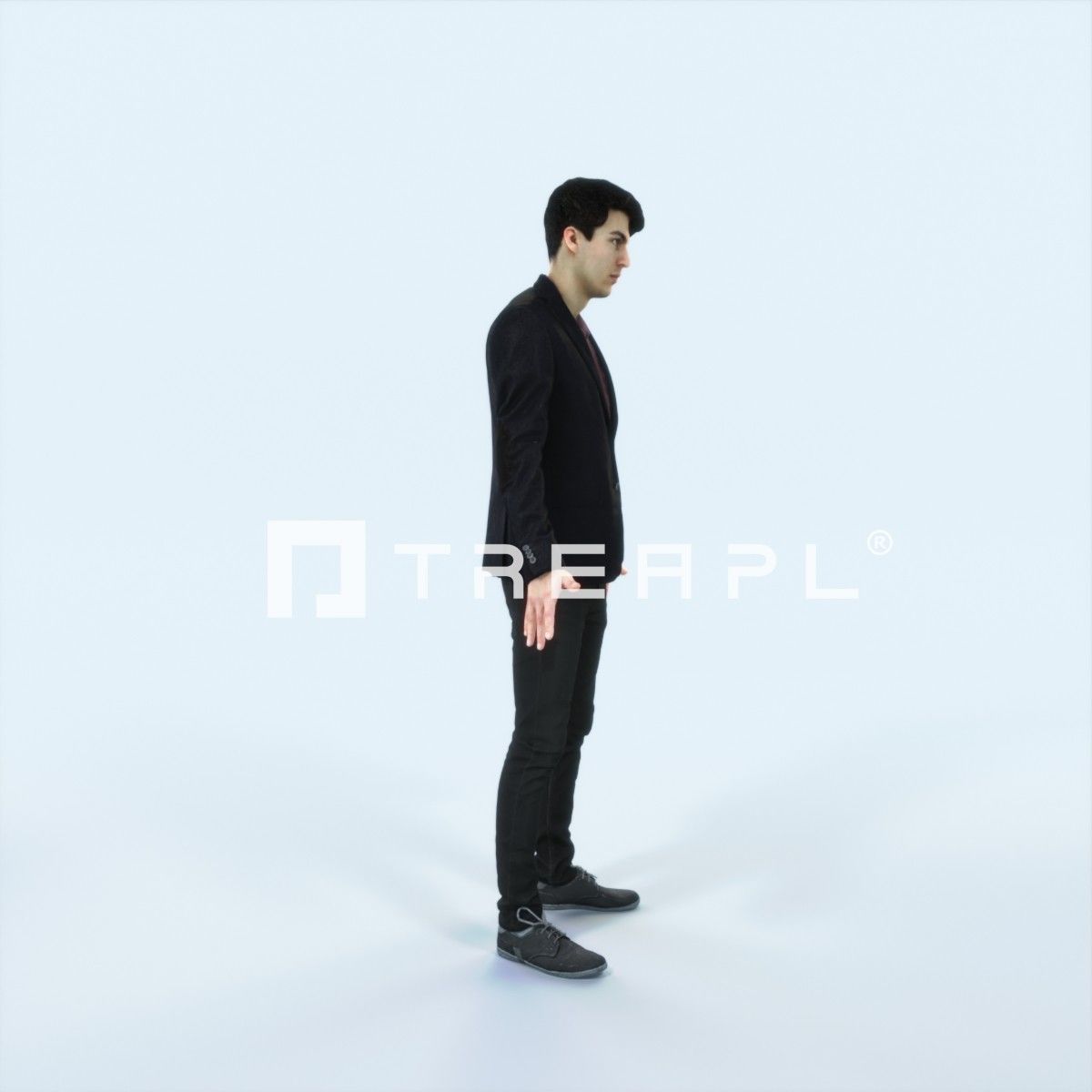 Prime B Animated Rigged Casual Man Low-poly 3D model_2