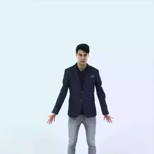 Prime A Animated Rigged Casual Man Low-poly 3D model