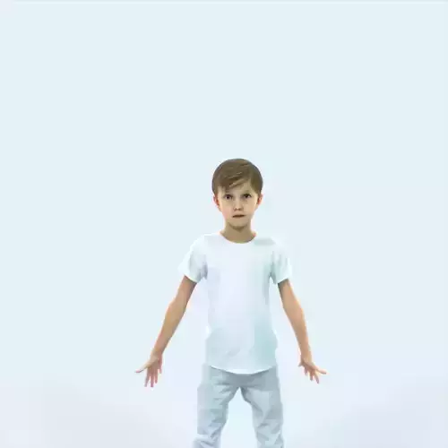 Story 01M Animated Rigged Casual Boy Low-poly 3D model