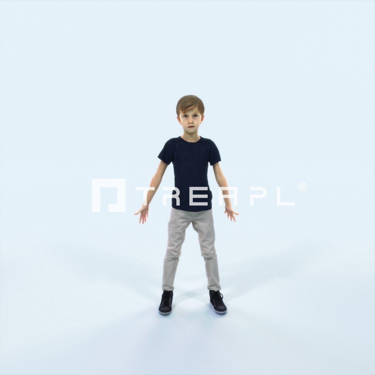 Story 01I Animated Rigged Casual Boy Low-poly 3D model_1