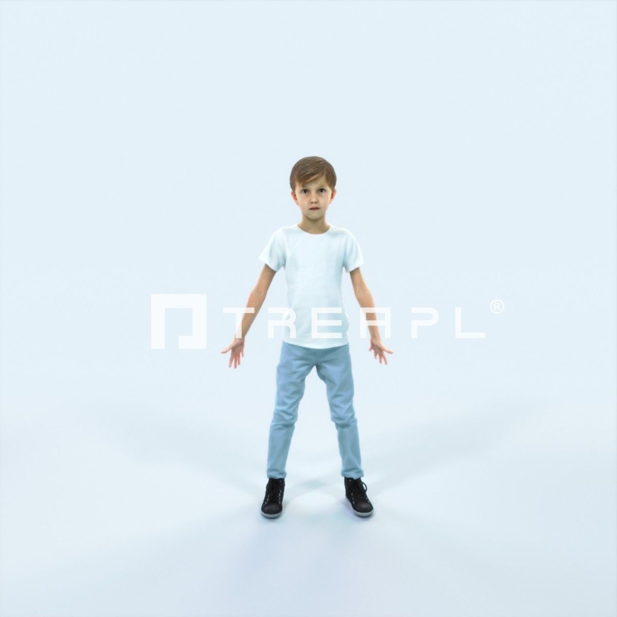 Story 01H Animated Rigged Casual Boy Low-poly 3D model_1