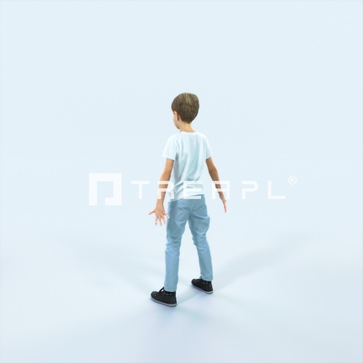 Story 01H Animated Rigged Casual Boy Low-poly 3D model_4