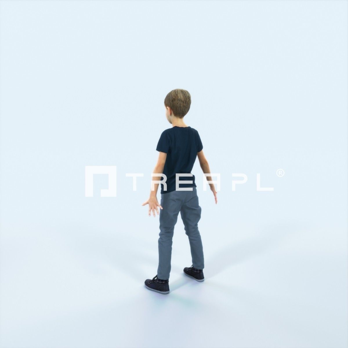 Story 01F Animated Rigged Casual Boy Low-poly 3D model_4