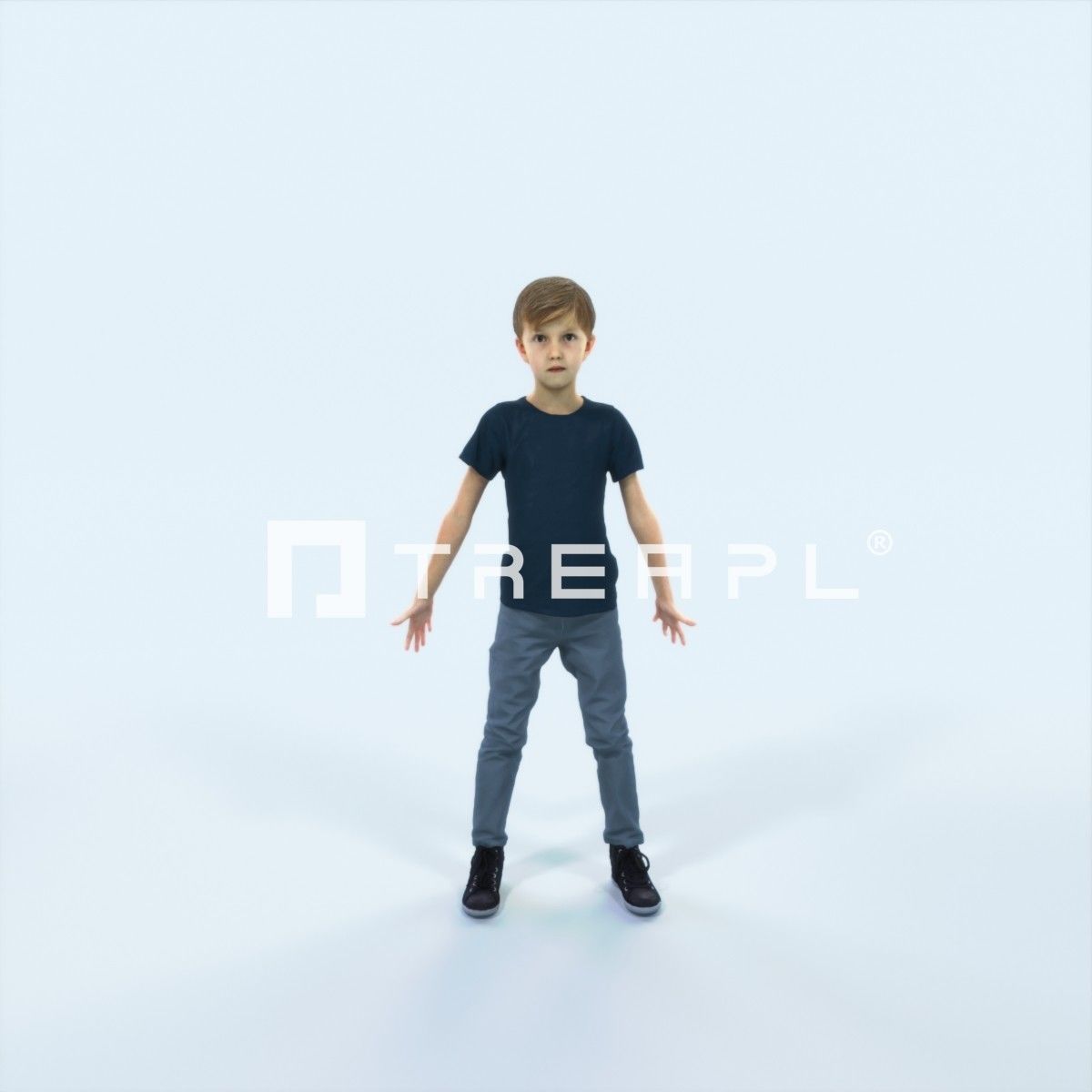 Story 01F Animated Rigged Casual Boy Low-poly 3D model_1