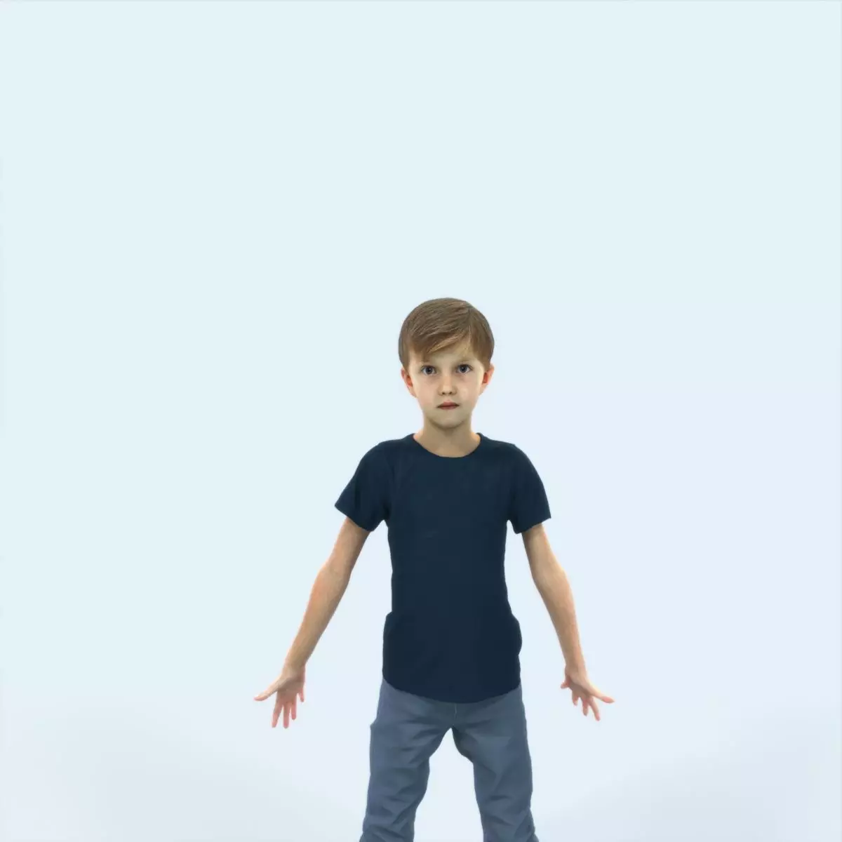 Story 01F Animated Rigged Casual Boy Low-poly 3D model_0