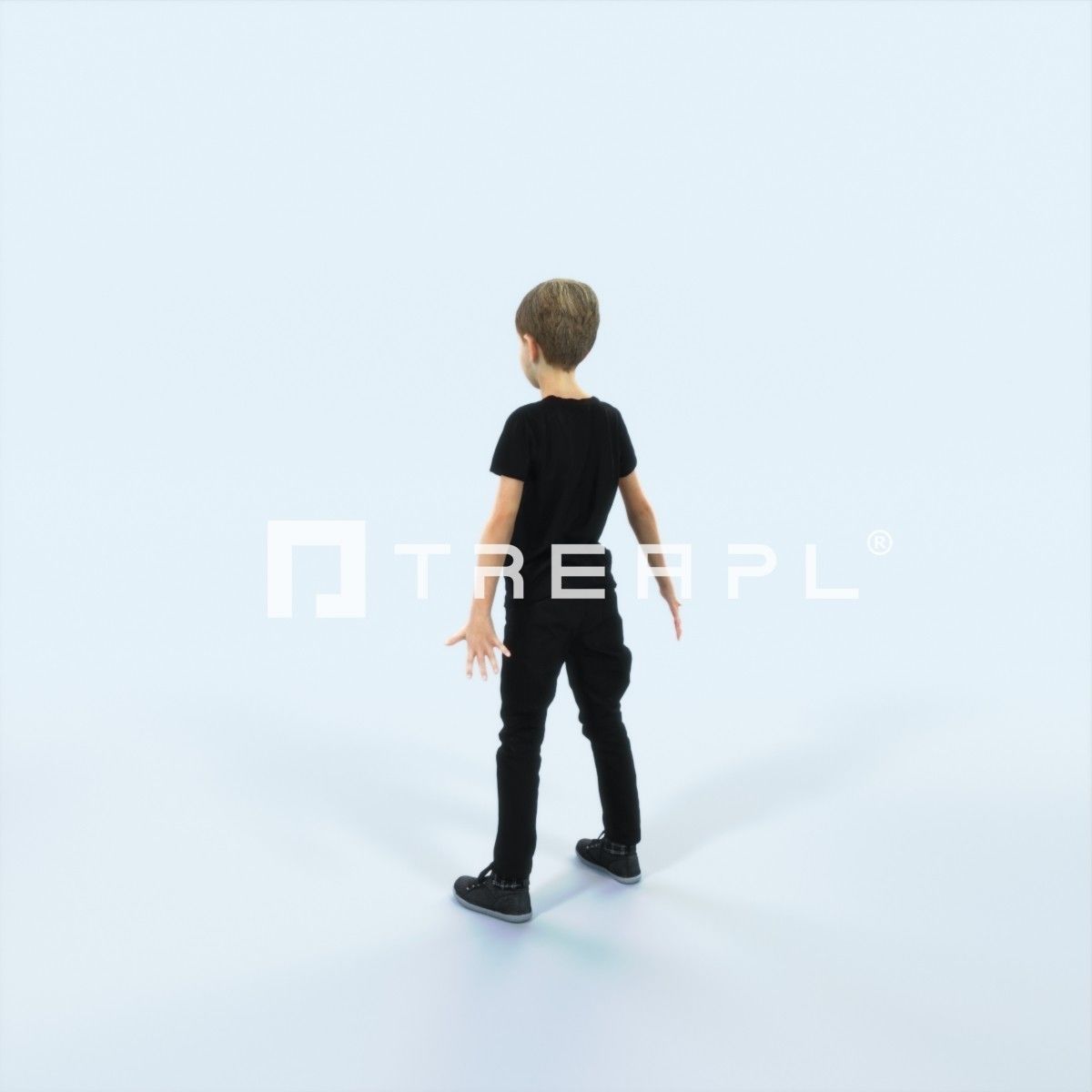 Story 01B Animated Rigged Casual Boy Low-poly 3D model_4