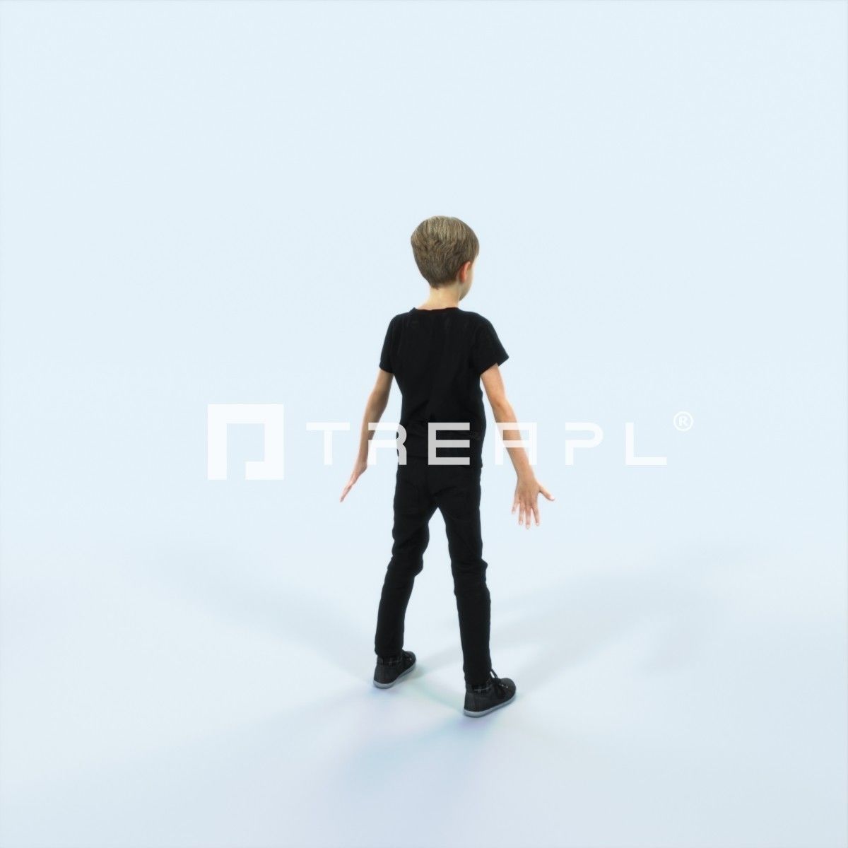 Story 01B Animated Rigged Casual Boy Low-poly 3D model_3