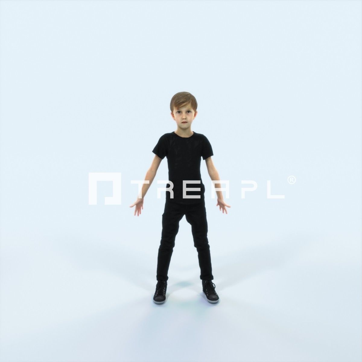 Story 01B Animated Rigged Casual Boy Low-poly 3D model_1