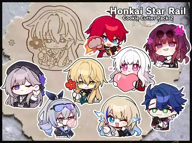 Honkai Star Rail Cookie Cutters Pack 2