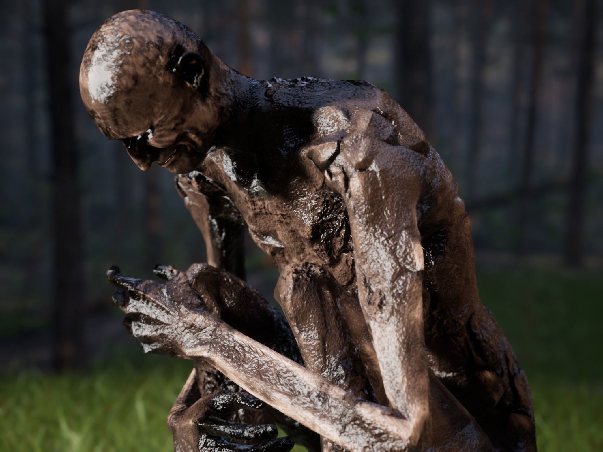 Rigged Horror Creature - 4K PBR UE4 UE5 Asset Low-poly 3D model_8