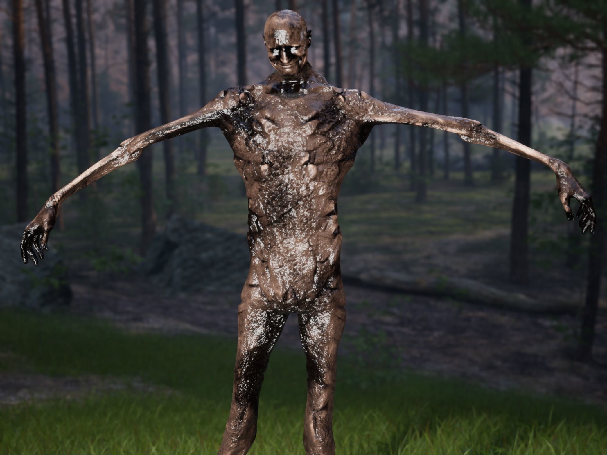 Rigged Horror Creature - 4K PBR UE4 UE5 Asset Low-poly 3D model_6