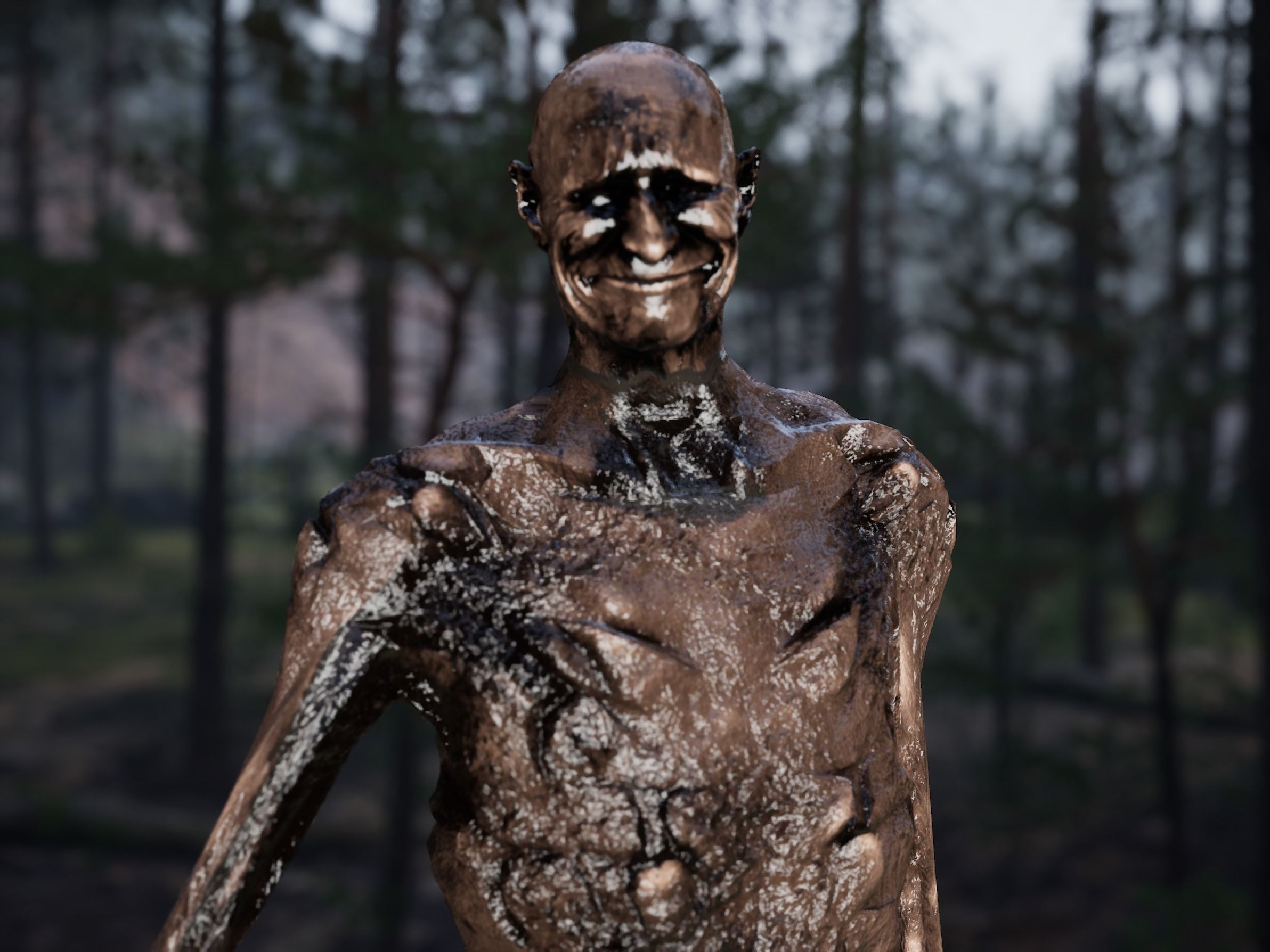 Rigged Horror Creature - 4K PBR UE4 UE5 Asset Low-poly 3D model_4