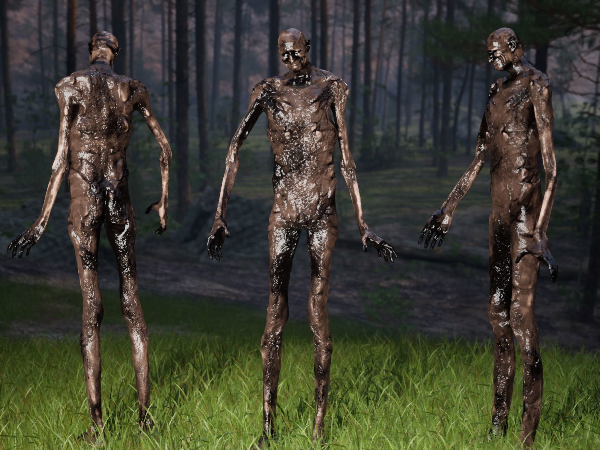 Rigged Horror Creature - 4K PBR UE4 UE5 Asset Low-poly 3D model_2