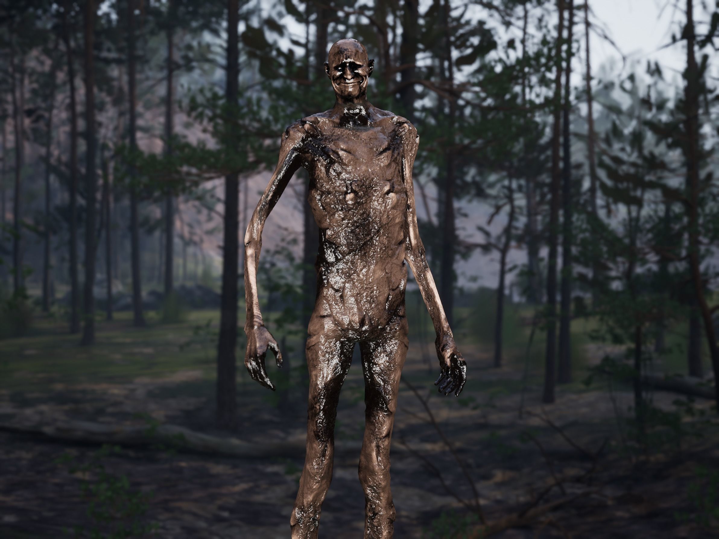 Rigged Horror Creature - 4K PBR UE4 UE5 Asset Low-poly 3D model_5