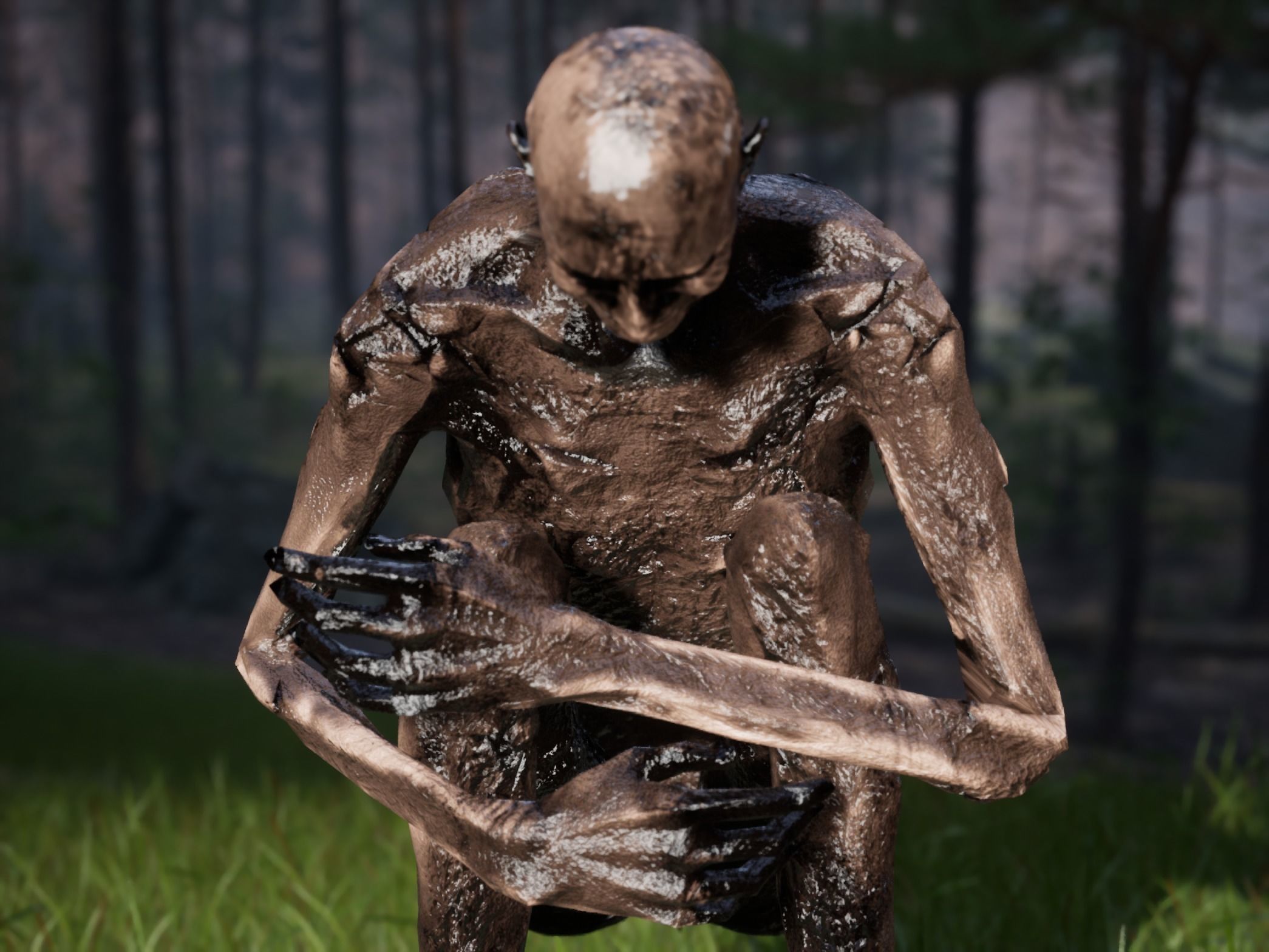 Rigged Horror Creature - 4K PBR UE4 UE5 Asset Low-poly 3D model_7