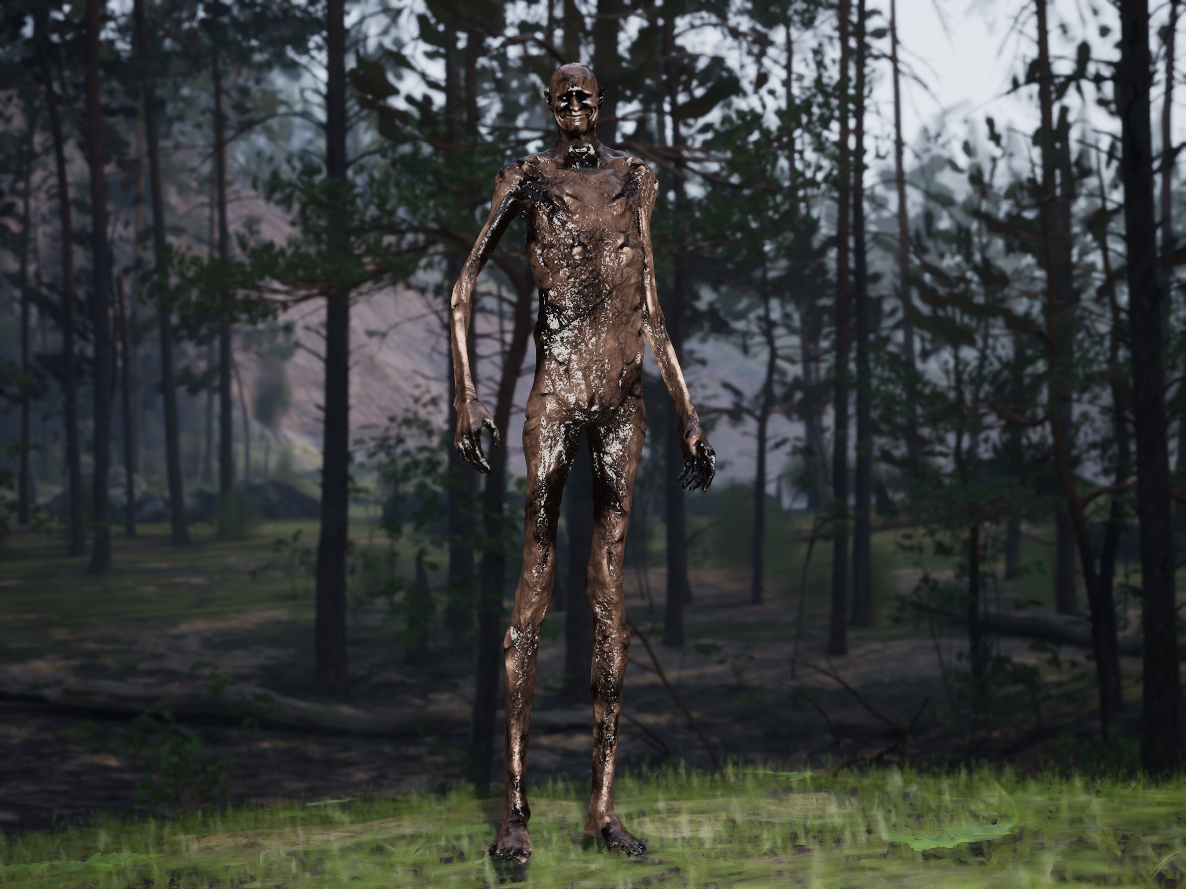 Rigged Horror Creature - 4K PBR UE4 UE5 Asset Low-poly 3D model_3