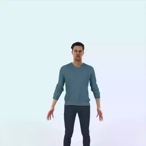 Virtue H Animated Rigged Casual Man