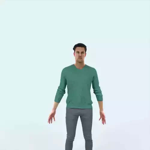 Virtue F Animated Rigged Casual Man